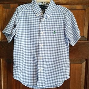 Boys Polo Checked Dress Shirt
